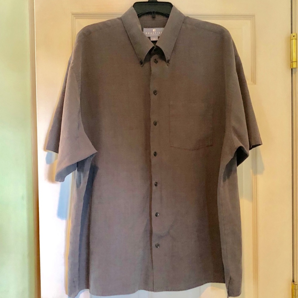 Kenneth Kole Reaction Mens shortsleevedbbuttondown